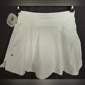 1a1a White High Waisted Athletic Tennis Golf Skort Skirt - Women's M